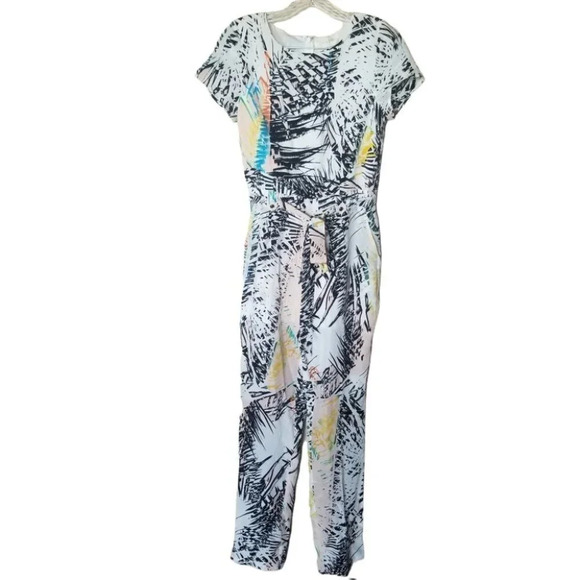 NWOT Yumi Kim Silk Multicolour Abstract Jumpsuit  XS - Picture 1 of 12